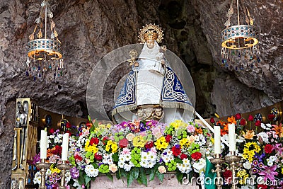 Virgin of Covadonga Stock Photo