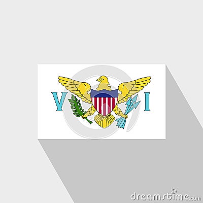 Virgin Islands US flag Long Shadow design vector Vector Illustration