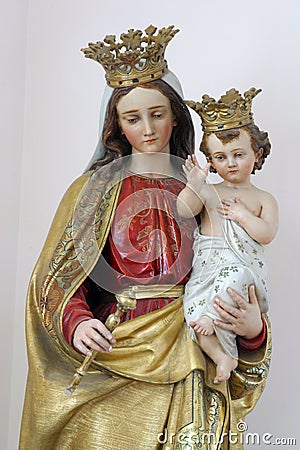 Virgin Mary with baby Jesus Stock Photo