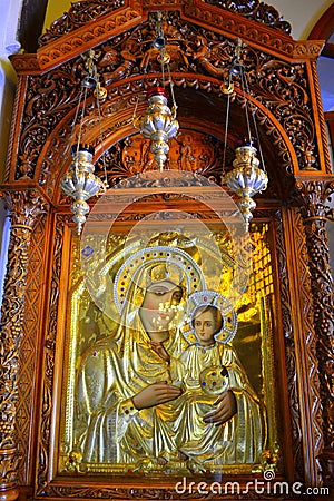 Virgin Mary child Jesus painting Stock Photo
