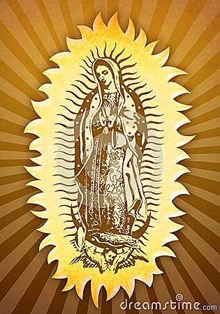 Virgin mary of Guadalupe Stock Photo