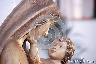 Virgin Mary and Jesus Stock Photo