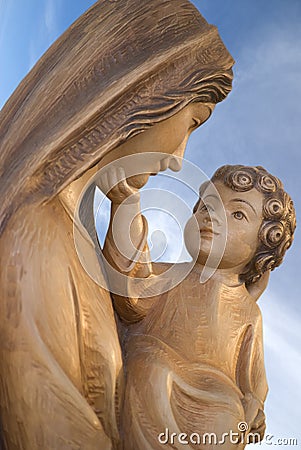 Virgin Mary and Jesus Stock Photo