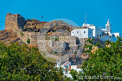 Virgin Mary Spiliani Monastery at Greek island Nisyros Stock Photo