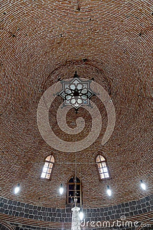 Virgin Mary Syriac Orthodox Church in Diyarbakir, Turkey. Detail from inside the church. Editorial Stock Photo