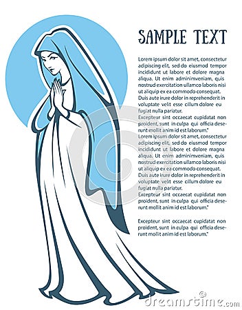 Virgin Mary Vector Illustration