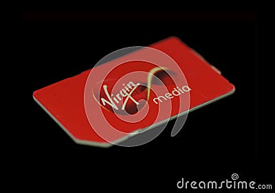 Virgin media sim card Editorial Stock Photo