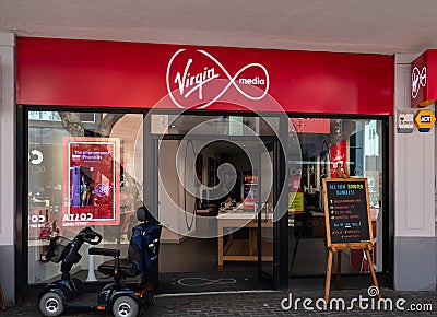 Virgin Media Store Frontage Editorial Stock Photo