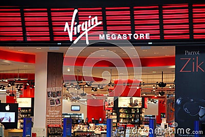 Virgin Megastore Editorial Stock Photo