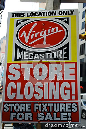 Virgin store closing Editorial Stock Photo