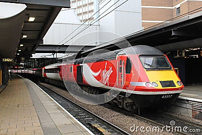 Virgin Trains East Coast hst train Leeds station Editorial Stock Photo