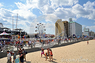 Virginia Beach Boardwalk Editorial Stock Photo