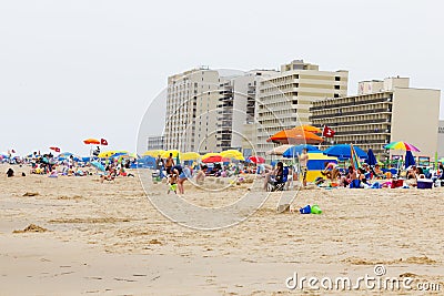 Virginia Beach Crowd Editorial Stock Photo