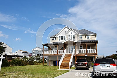 Virginia beach eastern shore oceanfront home Stock Photo