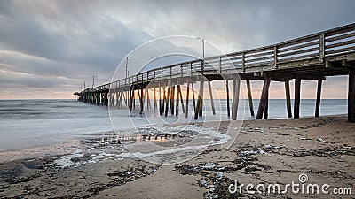 Virginia Beach Fishing Pier Stock Photo