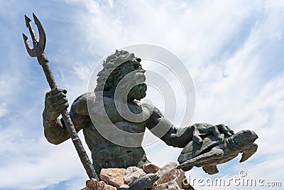 Virginia Beach Netpune Statue Stock Photo