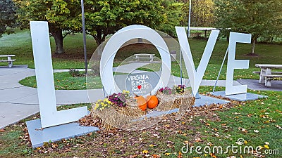 Virginia Love Sign Slogan Editorial Stock Photo