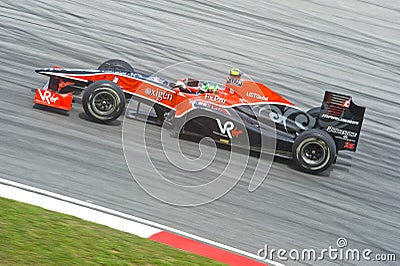 Virgn-Cosworth Formula One Racing team Editorial Stock Photo