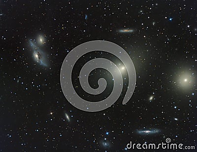 Virgo Cluster of galaxies Stock Photo