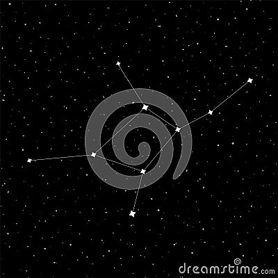 Virgo constellation design Vector Illustration