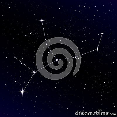 Virgo constellation Vector Illustration