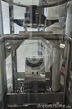 The Virgo interferometer input mirror Stock Photo