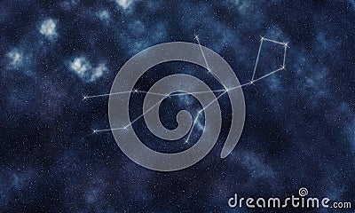 Virgo Star Constellation, Night Sky Virgin Stock Photo