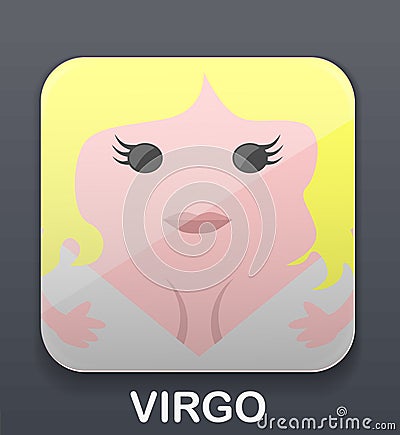 Virgo zodiac icon Vector Illustration