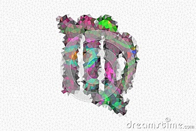 Virgo Zodiac Sign, Polygonal Art Background Stock Photo