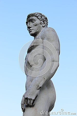 Virile statue Stock Photo