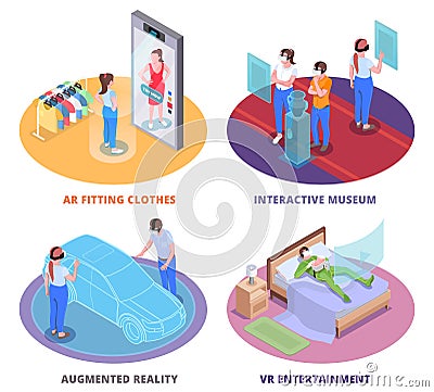 Virtual Augmented Reality Concept Vector Illustration