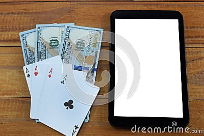 Virtual casinos, real money. Stock Photo