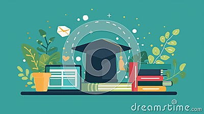 Virtual Classroom: Exploring the World of E-Learning through Webinars, Video Tutorials, and Internet Lessons Stock Photo