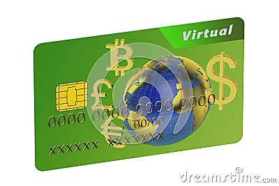 Virtual Credit Card Stock Photo