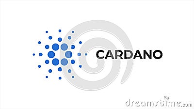 Virtual cryptocurrency - financial technology and internet money. Concept of Cardano ADA Coin , a Cryptocurrency Editorial Stock Photo
