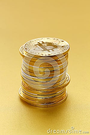 Virtual currency, cryptocurrency Stock Photo