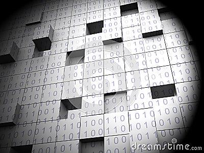 Virtual Data Room Bigdata Computing 3d Rendering Stock Photo