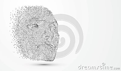 A virtual face,vector illustration Vector Illustration