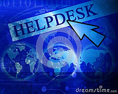 Virtual helpdesk Stock Photo