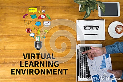 VIRTUAL LEARNING ENVIRONMENT Stock Photo