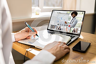 Virtual Online Training Program Stock Photo