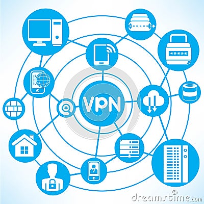 Virtual Private Network Stock Photo