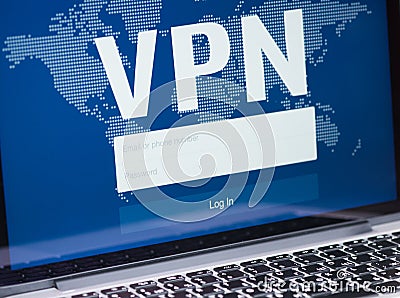 Virtual private network. VPN Stock Photo