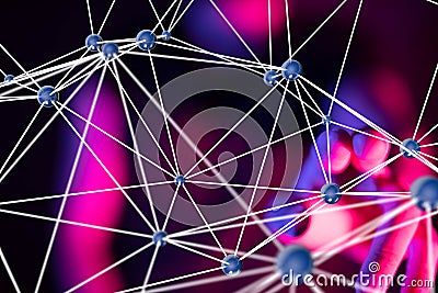 Virtual projection of global information network - data protection concept Stock Photo