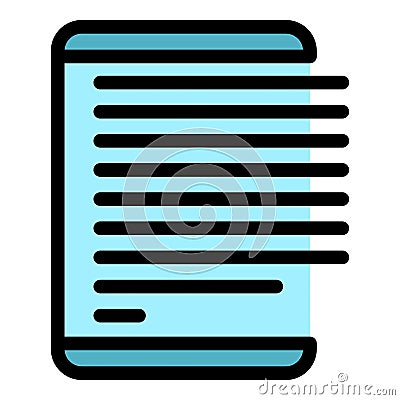 Virtual reading icon vector flat Stock Photo