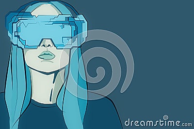 Virtual reality concept Stock Photo