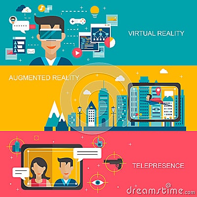 Virtual reality concept Vector Illustration