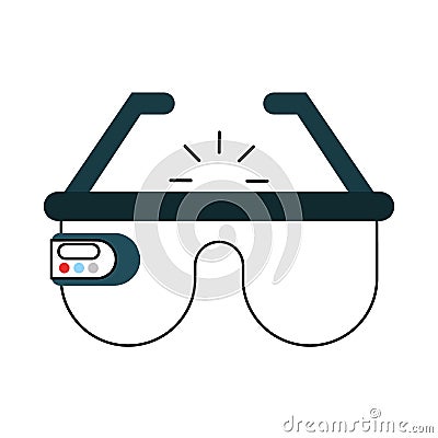 Virtual reality glasses icon Vector Illustration