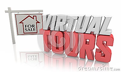 Virtual Tours Remote Home Viewing House for Sale Online App 3d I Stock Photo