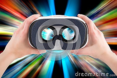 Virtual vr glasses goggles headset concepts Stock Photo